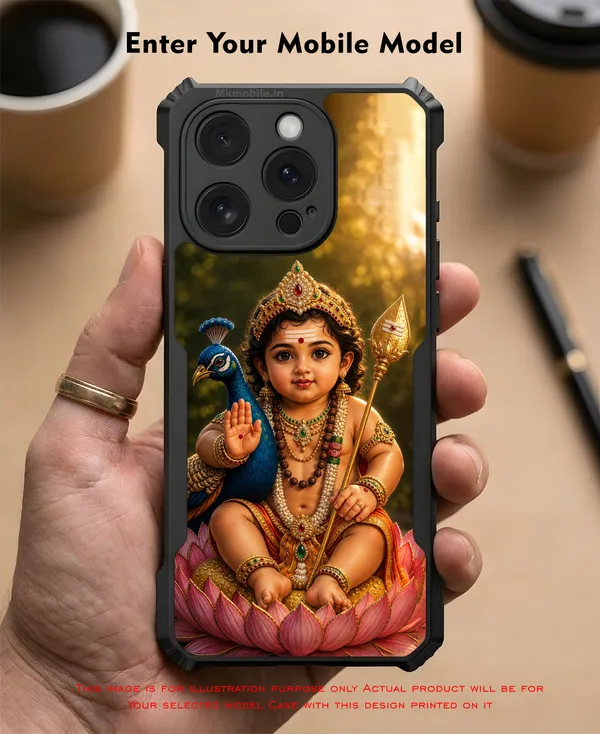 Tamil_Kadavul_Murugan_With_Mayil_Design_Printed_Bumper_Glossy_Back_Case_Cover_With_Camera_Protection_Mk000525_Ip