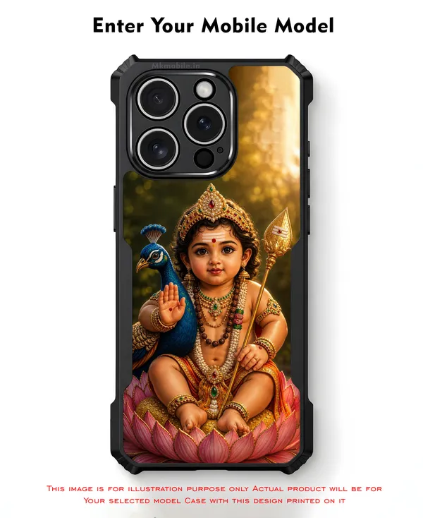 Tamil_Kadavul_Murugan_With_Mayil_Design_Printed_Bumper_Glossy_Back_Case_Cover_With_Camera_Protection_Mk000525_Ip