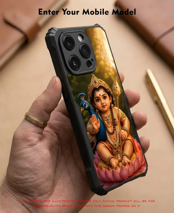 Tamil_Kadavul_Murugan_With_Mayil_Design_Printed_Bumper_Glossy_Back_Case_Cover_With_Camera_Protection_Mk000525_Ip