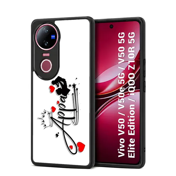Appa_Typography_White_Design_Printed_Premium_Glossy_Back_Case_Cover_With_Camera_Protection_For_Vivo_V50_/_V50e_/_V50_5g_Elite_Edition_/_iQOO_Z10r_5g_MK000526_Bx