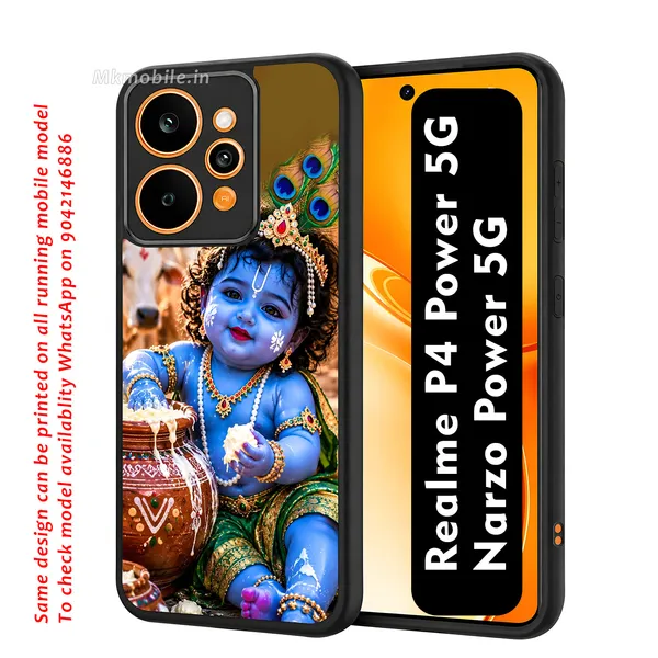 Baby_Krishna_Eating_Butter_Design_Printed_Premium_Glossy_Back_Case_Cover_With_Camera_Protection_For_Realme_P4_Power_5G_/_Narzo_Power_5G_MK000530_Bx