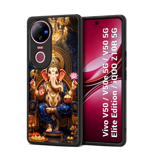 God_Vinayagar_Ganapathi_Lord_Ganesha_Design_Printed_Premium_Glossy_Back_Case_Cover_With_Camera_Protection_For_Vivo_V50_/_V50e_/_V50_5g_Elite_Edition_/_iQOO_Z10r_5g_MK000532_Bx