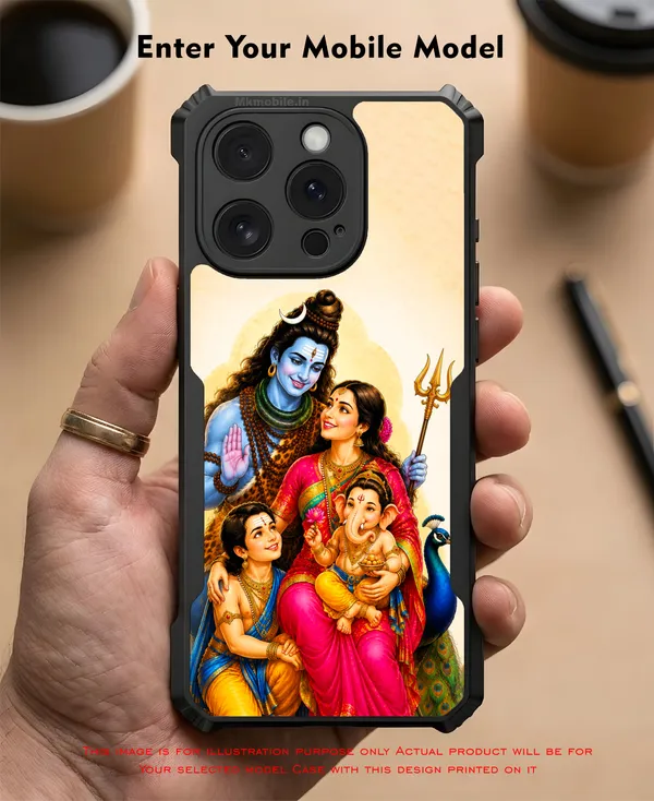 Shivan_&_Parvathi_With_Vinayagar_&_Murugan_Design_Printed_Bumper_Glossy_Back_Case_Cover_With_Camera_Protection_Mk000536_Ip
