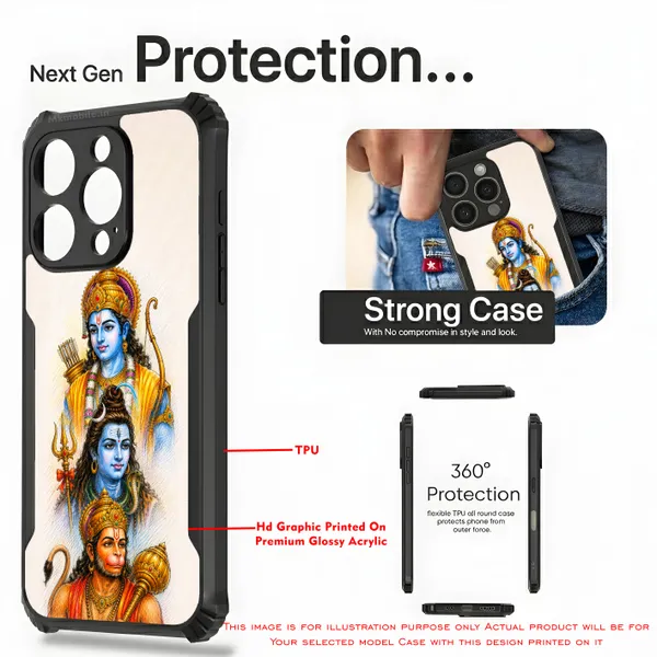 Lord_Shiva_With_Hanuman_And_Raman_Design_Printed_Bumper_Glossy_Back_Case_Cover_With_Camera_Protection_Mk000538_Ip