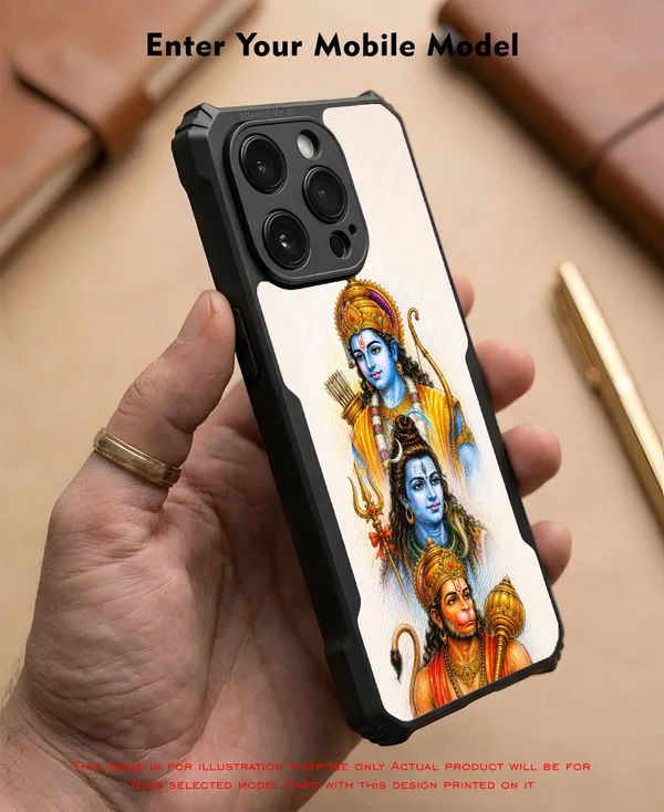 Lord_Shiva_With_Hanuman_And_Raman_Design_Printed_Bumper_Glossy_Back_Case_Cover_With_Camera_Protection_Mk000538_Ip
