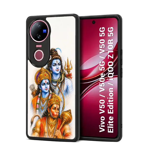 Lord_Shiva_with_Hanuman_and_Ramar_Design_Printed_Premium_Glossy_Back_Case_Cover_With_Camera_Protection_For_Vivo_V50_/_V50e_/_V50_5g_Elite_Edition_/_iQOO_Z10r_5g_MK000539_Bx