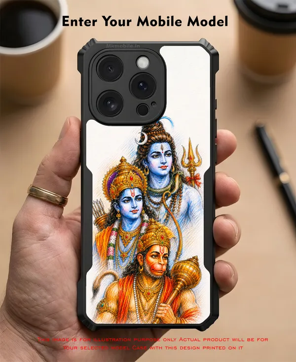 Lord_Shiva_With_Hanuman_And_Raman_Design_Printed_Bumper_Glossy_Back_Case_Cover_With_Camera_Protection_Mk000539_Ip