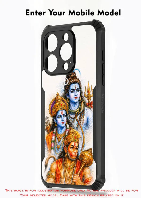 Lord_Shiva_With_Hanuman_And_Raman_Design_Printed_Bumper_Glossy_Back_Case_Cover_With_Camera_Protection_Mk000539_Ip