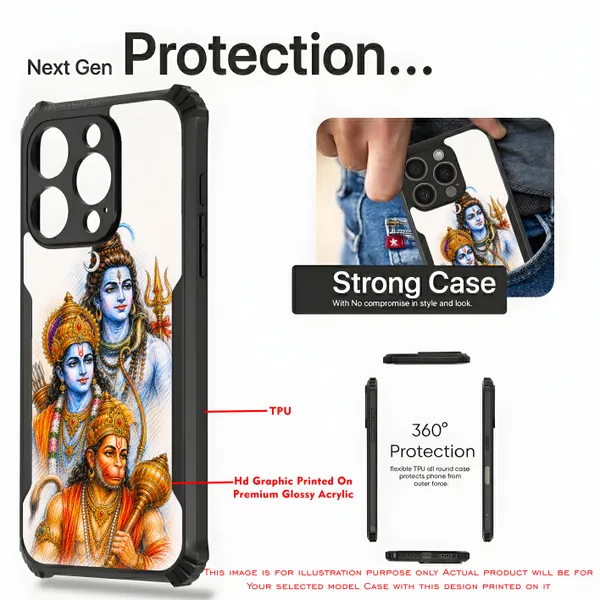 Lord_Shiva_With_Hanuman_And_Raman_Design_Printed_Bumper_Glossy_Back_Case_Cover_With_Camera_Protection_Mk000539_Ip