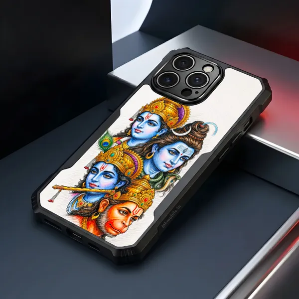 Lord_Shiva_With_Hanuman_,_Raman_And_Lakshmanan_Design_Printed_Bumper_Glossy_Back_Case_Cover_With_Camera_Protection_Mk000540_Ip