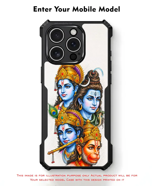 Lord_Shiva_With_Hanuman_,_Raman_And_Lakshmanan_Design_Printed_Bumper_Glossy_Back_Case_Cover_With_Camera_Protection_Mk000540_Ip