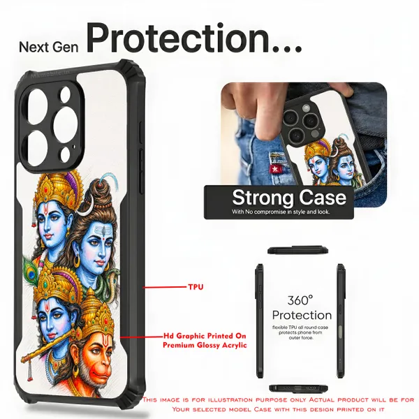 Lord_Shiva_With_Hanuman_,_Raman_And_Lakshmanan_Design_Printed_Bumper_Glossy_Back_Case_Cover_With_Camera_Protection_Mk000540_Ip