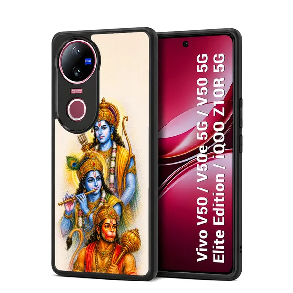 lord_Ram_Lakshman_with_Hanuman_Design_Printed_Premium_Glossy_Back_Case_Cover_With_Camera_Protection_For_Vivo_V50_/_V50e_/_V50_5g_Elite_Edition_/_iQOO_Z10r_5g_MK000541_Bx