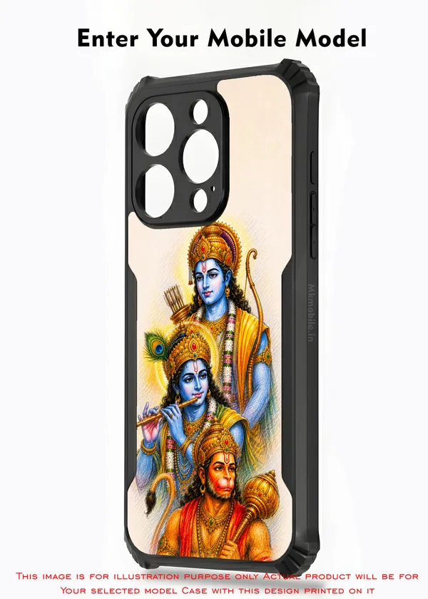 Lord_Shiva_With_Hanuman_And_Raman_Design_Printed_Bumper_Glossy_Back_Case_Cover_With_Camera_Protection_Mk000541_Ip