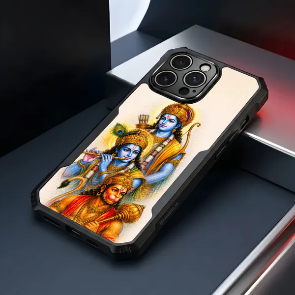Lord_Shiva_With_Hanuman_And_Raman_Design_Printed_Bumper_Glossy_Back_Case_Cover_With_Camera_Protection_Mk000541_Ip
