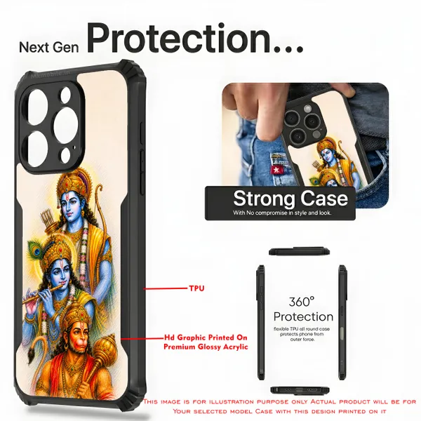 Lord_Shiva_With_Hanuman_And_Raman_Design_Printed_Bumper_Glossy_Back_Case_Cover_With_Camera_Protection_Mk000541_Ip