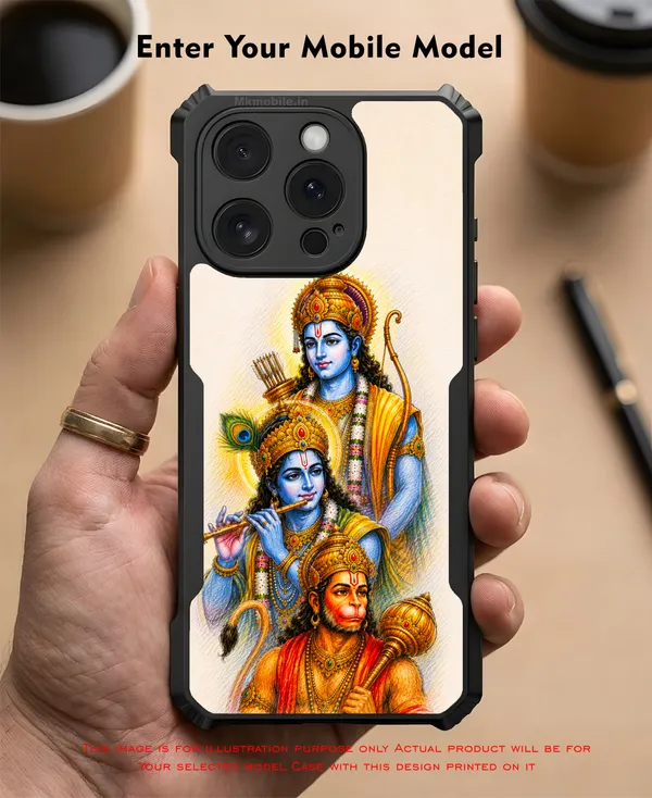 Lord_Shiva_With_Hanuman_And_Raman_Design_Printed_Bumper_Glossy_Back_Case_Cover_With_Camera_Protection_Mk000541_Ip