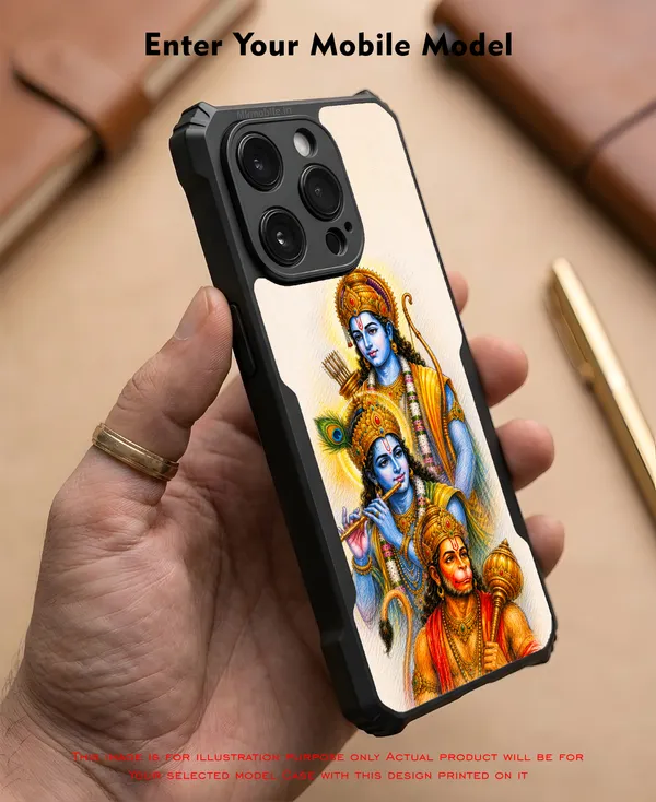 Lord_Shiva_With_Hanuman_And_Raman_Design_Printed_Bumper_Glossy_Back_Case_Cover_With_Camera_Protection_Mk000541_Ip