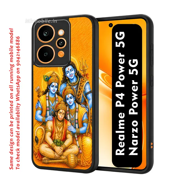 Lord_Shiva_with_Hanuman_and_Raman_Lakshman_Design_Printed_Premium_Glossy_Back_Case_Cover_With_Camera_Protection_For_Realme_P4_Power_5G_/_Narzo_Power_5G_MK000542_Bx