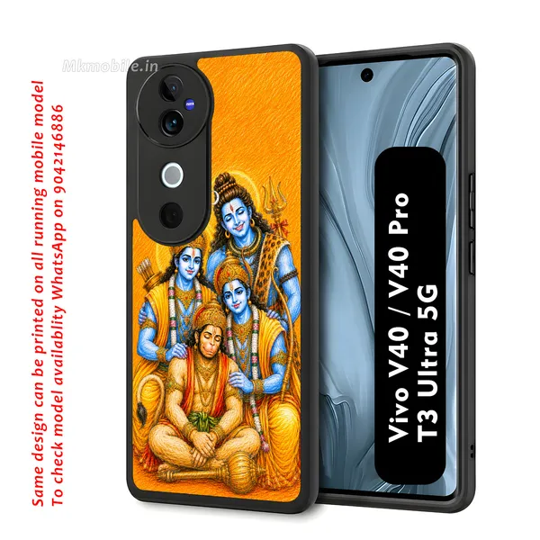 Lord_Shiva_with_Hanuman_and_Raman_Lakshman_Design_Printed_Premium_Glossy_Back_Case_Cover_With_Camera_Protection_For_Vivo_V40_5G_/_V40_Pro_5G_/_T3_Ultra_5G_MK000542_Bx