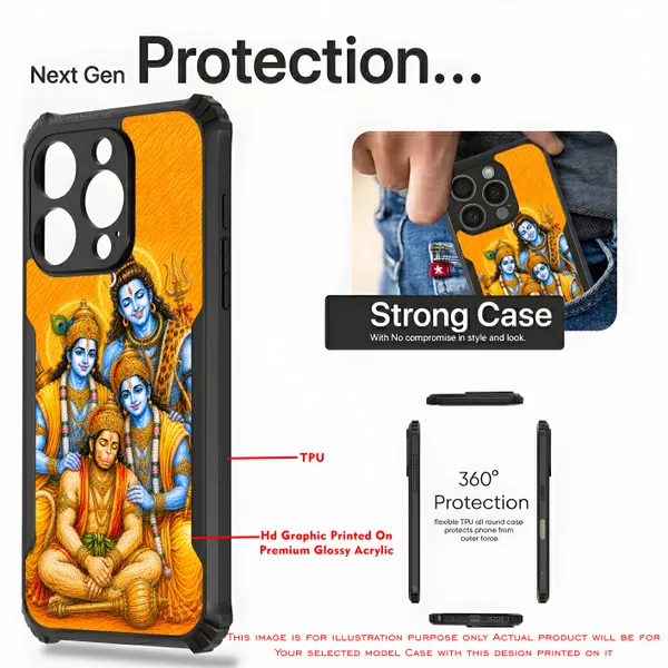 Lord_Shiva_With_Hanuman_,_Raman_And_Lakshmanan_Design_Printed_Bumper_Glossy_Back_Case_Cover_With_Camera_Protection_Mk000542_Ip