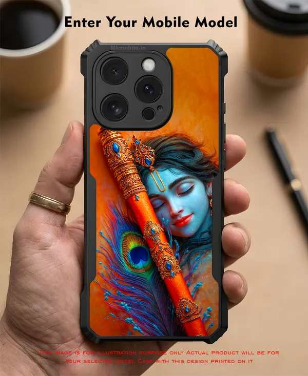 Krishna_With_Flute_Design_Printed_Bumper_Glossy_Back_Case_Cover_With_Camera_Protection_Mk000543_Ip