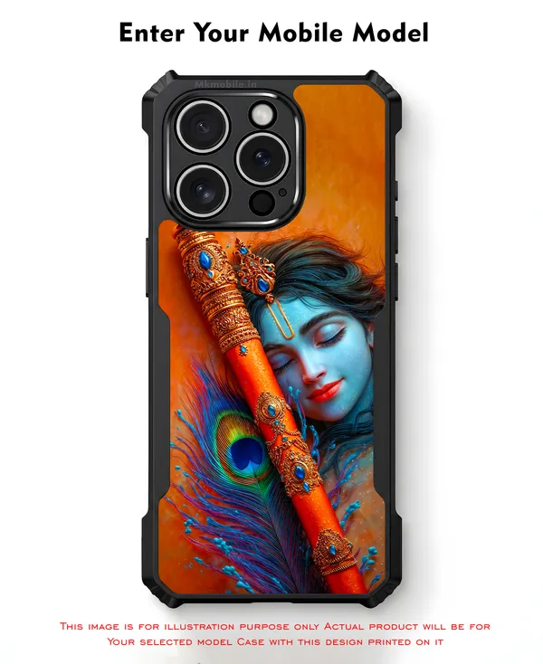 Krishna_With_Flute_Design_Printed_Bumper_Glossy_Back_Case_Cover_With_Camera_Protection_Mk000543_Ip