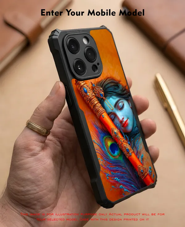 Krishna_With_Flute_Design_Printed_Bumper_Glossy_Back_Case_Cover_With_Camera_Protection_Mk000543_Ip