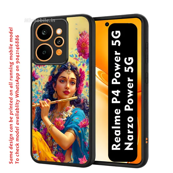Beautiful_Radha_with_Flute_Design_Printed_Premium_Glossy_Back_Case_Cover_With_Camera_Protection_For_Realme_P4_Power_5G_/_Narzo_Power_5G_MK000544_Bx