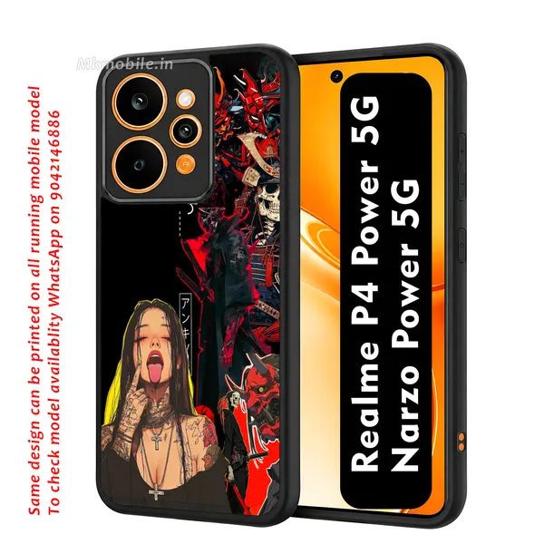 Heavily_Tattooed_Girl_With_Samurai_Demon_Art_Design_Printed_Premium_Glossy_Back_Case_Cover_With_Camera_Protection_For_Realme_P4_Power_5G_/_Narzo_Power_5G_MK000553_Bx