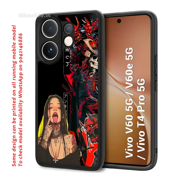 Heavily_Tattooed_Girl_With_Samurai_Demon_Art_Design_Printed_Premium_Glossy_Back_Case_Cover_With_Camera_Protection_For_Vivo_V60_5G_/_V60e_/_T4_Pro_5G_MK000553_Bx