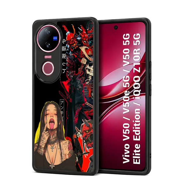 Heavily_Tattooed_Girl_With_Samurai_Demon_Art_Design_Printed_Premium_Glossy_Back_Case_Cover_With_Camera_Protection_For_Vivo_V50_/_V50e_/_V50_5g_Elite_Edition_/_iQOO_Z10r_5g_MK000553_Bx