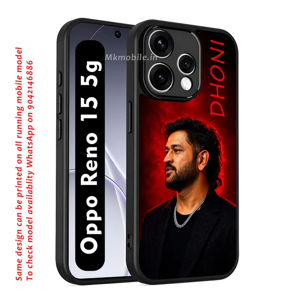 Cricket_Player_Ms_Dhoni_Portrait_With_Dhoni_Text_Design_Printed_Premium_Glossy_Back_Case_Cover_With_Camera_Protection_For_OPPO_RENO_15_5g_MK000556_Bx