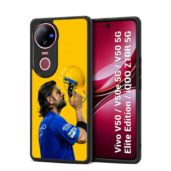 Cricket_Player_MS_Dhoni_Yellow_Background_Design_Printed_Premium_Glossy_Back_Case_Cover_With_Camera_Protection_For_Vivo_V50_/_V50e_/_V50_5g_Elite_Edition_/_iQOO_Z10r_5g_MK000558_Bx