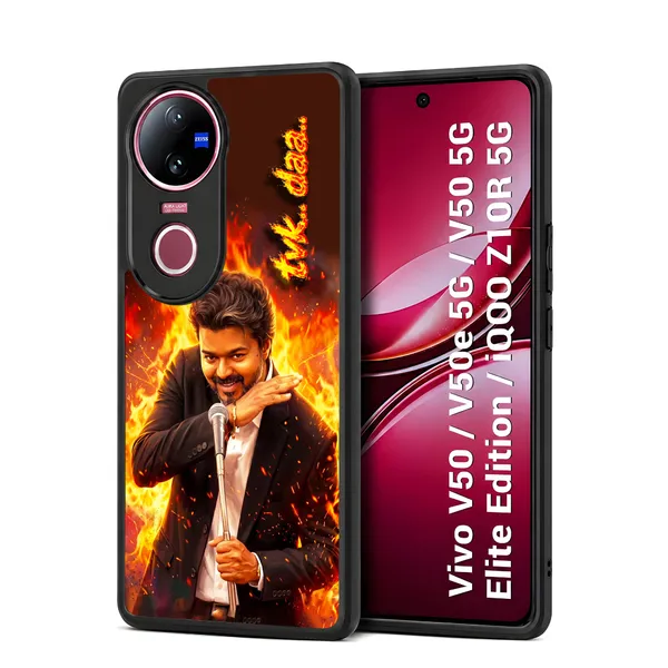 Tamilnadu_CM_C_Joseph_Vijay_Tvk_Thalapathy_On_fire_at_assambly_viral_picture_with_Tvk_daa_text_Design_Printed_Premium_Glossy_Back_Case_Cover_With_Camera_Protection_For_Vivo_V50_/_V50e_/_V50_5g_Elite_Edition_/_iQOO_Z10r_5g_MK000566_Bx