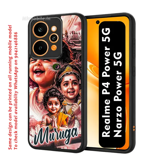 Cute_baby_Tamil_Kadavul_Murugan_With_Muruga_Text_Design_Printed_Premium_Glossy_Back_Case_Cover_With_Camera_Protection_For_Realme_P4_Power_5G_/_Narzo_Power_5G_MK000567_Bx