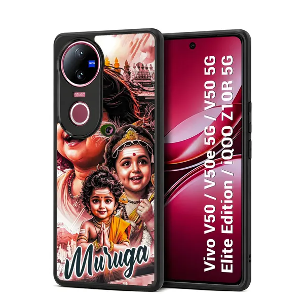 Cute_baby_Tamil_Kadavul_Murugan_With_Muruga_Text_Design_Printed_Premium_Glossy_Back_Case_Cover_With_Camera_Protection_For_Vivo_V50_/_V50e_/_V50_5g_Elite_Edition_/_iQOO_Z10r_5g_MK000567_Bx