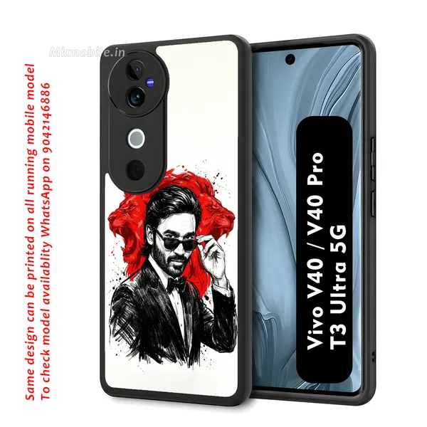 Tamil_Actor_Dhanush_Design_Printed_Premium_Glossy_Back_Case_Cover_With_Camera_Protection_For_Vivo_V40_5G_/_V40_Pro_5G_/_T3_Ultra_5G_MK000571_Bx