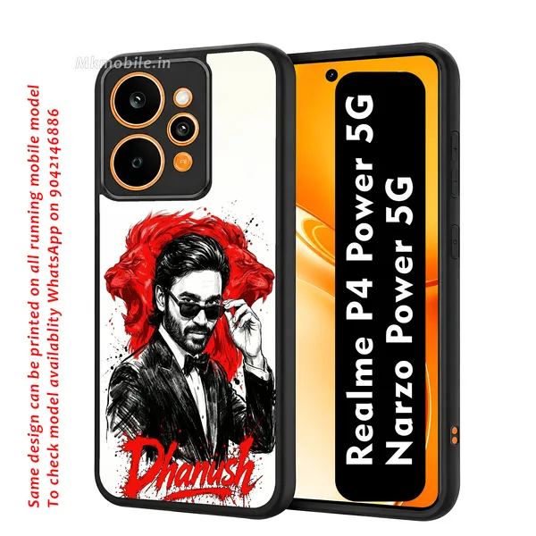 Tamil_actor_Dhanush_with_Name_Design_Printed_Premium_Glossy_Back_Case_Cover_With_Camera_Protection_For_Realme_P4_Power_5G_/_Narzo_Power_5G_MK000572_Bx