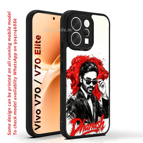 Tamil_actor_Dhanush_with_Name_Design_Printed_Premium_Glossy_Back_Case_Cover_With_Camera_Protection_For_Vivo_V70_5G_/_V70_5G_Elite_MK000572_Bx