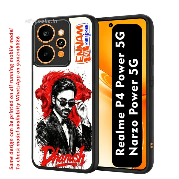 Tamil_Actor_Dhanush_Ennam_Pol_Valkai_Design_Printed_Premium_Glossy_Back_Case_Cover_With_Camera_Protection_For_Realme_P4_Power_5G_/_Narzo_Power_5G_MK000576_Bx