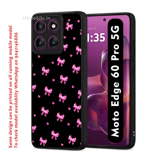 Pink_Bow_Pattern_On_Black_Background_Design_Printed_Premium_Glossy_Back_Case_Cover_With_Camera_Protection_For_Moto_Edge_60_Pro_5G_MK000577_Bx