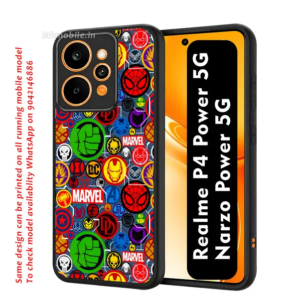 Marvel_superhero_symbols_and_logos,_including_the_Hulk,_Iron_Man,_SpiderMan,_and_Captain_America_Design_Printed_Premium_Glossy_Back_Case_Cover_With_Camera_Protection_For_Realme_P4_Power_5G_/_Narzo_Power_5G_MK000583_Bx