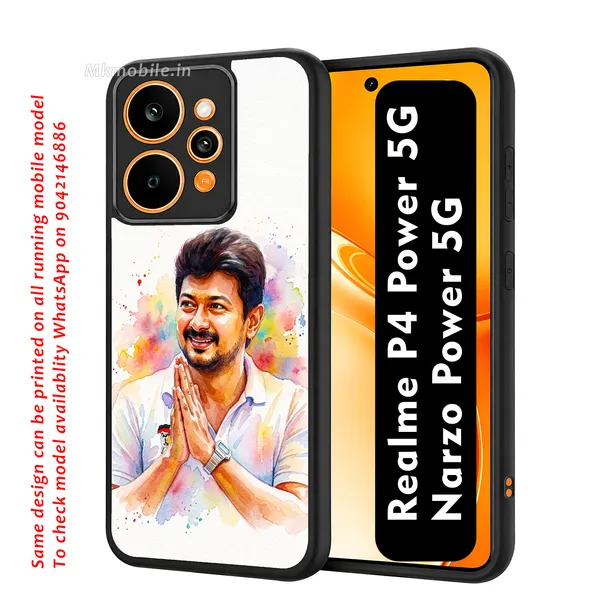 Dmk_Udhayanidhi_Stalin_Portrait_Design_Printed_Premium_Glossy_Back_Case_Cover_With_Camera_Protection_For_Realme_P4_Power_5G_/_Narzo_Power_5G_MK000597_Bx