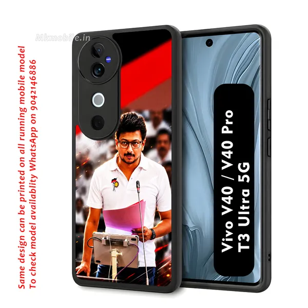 Dmk_Udhayanidhi_Stalin_At_Assambly_Speech_Design_Printed_Premium_Glossy_Back_Case_Cover_With_Camera_Protection_For_Vivo_V40_5G_/_V40_Pro_5G_/_T3_Ultra_5G_MK000599_Bx