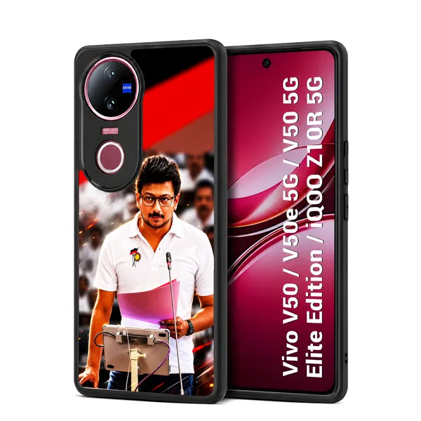 Dmk_Udhayanidhi_Stalin_At_Assambly_Speech_Design_Printed_Premium_Glossy_Back_Case_Cover_With_Camera_Protection_For_Vivo_V50_/_V50e_/_V50_5g_Elite_Edition_/_iQOO_Z10r_5g_MK000599_Bx