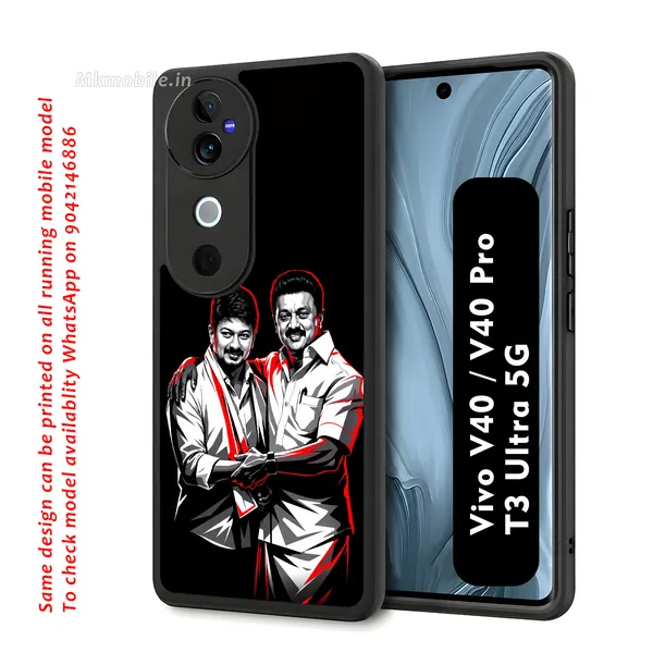 Dmk_Udhayanidhi_With_Mk_Stalin_Portrait_Design_Printed_Premium_Glossy_Back_Case_Cover_With_Camera_Protection_For_Vivo_V40_5G_/_V40_Pro_5G_/_T3_Ultra_5G_MK000600_Bx