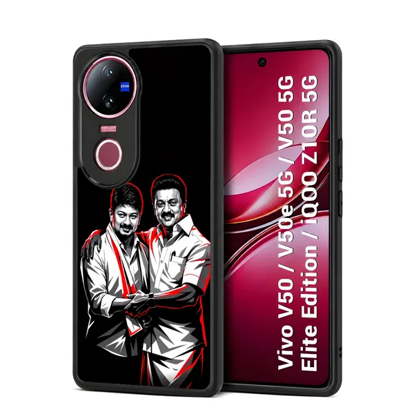 Dmk_Udhayanidhi_With_Mk_Stalin_Portrait_Design_Printed_Premium_Glossy_Back_Case_Cover_With_Camera_Protection_For_Vivo_V50_/_V50e_/_V50_5g_Elite_Edition_/_iQOO_Z10r_5g_MK000600_Bx