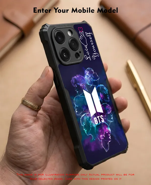 Bts_Group_Perpul_with_Love_Yourself_Text_and_finger_heart_Design_Printed_Bumper_Glossy_Back_Case_Cover_With_Camera_Protection_MK000603_Ip
