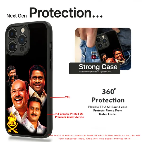 PMK_Anbumani_Ramadoss_Guru_with_Veerappan_Design_Printed_Premium_Glossy_Back_Case_Cover_With_Camera_Protection_MK000605BX